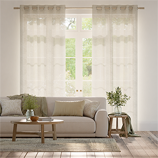 Lumiere Unlined Arlo Oatmeal Curtains thumbnail image