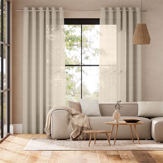 Lumiere Unlined Arlo Sand Curtains
