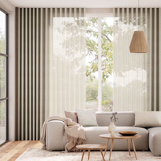 Lumiere Unlined Arlo Sand Curtains