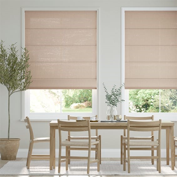 Lumiere Unlined Bijou Linen Mink  Roman Blind