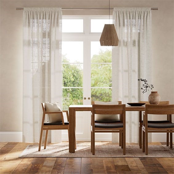 Lumiere Unlined Bijou Linen Oatmeal Curtains