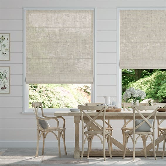 Lumiere Unlined Bijou Linen Oatmeal Roman Blind