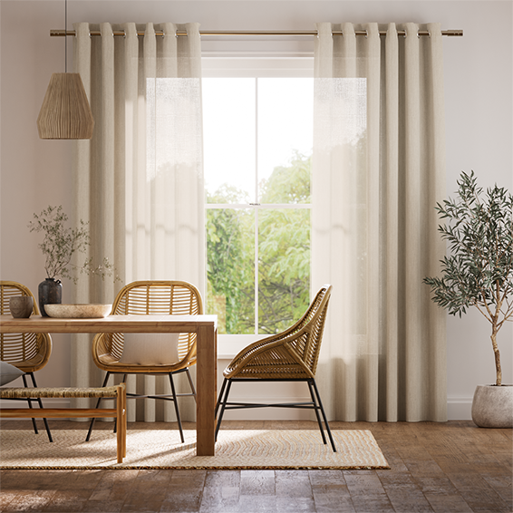 Lumiere Unlined Chalfont Natural Grey Curtains