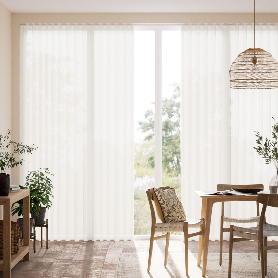 Lumiere Unlined Etoile Natural White Curtains