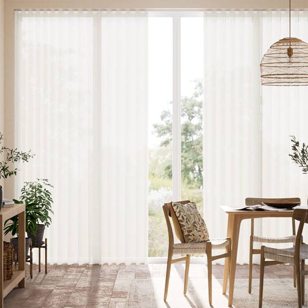 Lumiere Unlined Etoile Natural White Curtains thumbnail image