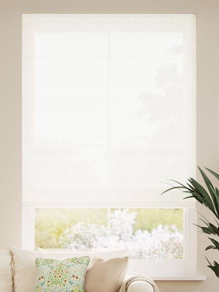 Lumiere Unlined Etoile Natural White Roman Blind thumbnail image