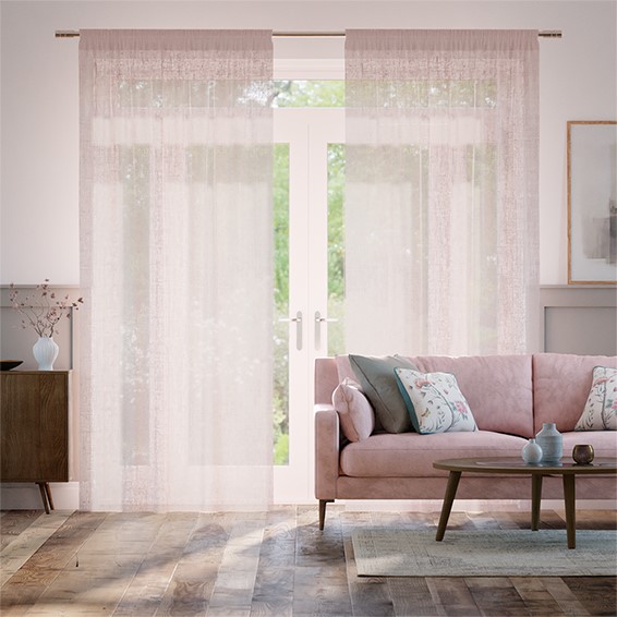 Lumiere Unlined Laurel Blush Curtains