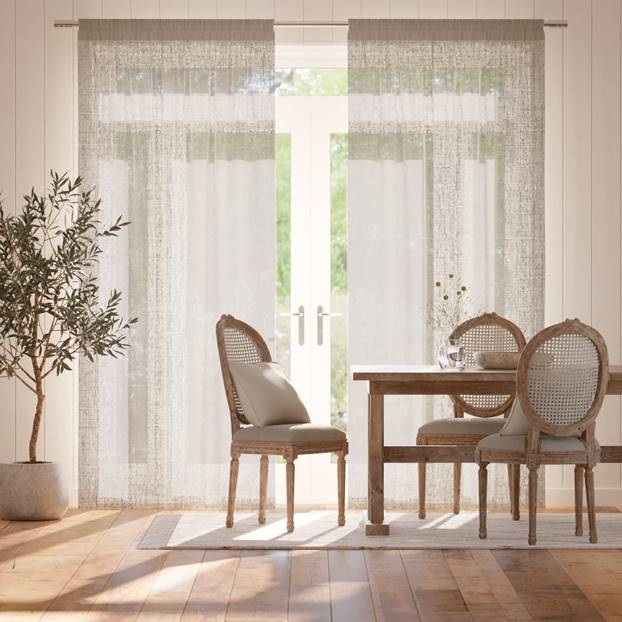 Lumiere Unlined Laurel Linen Curtains thumbnail image