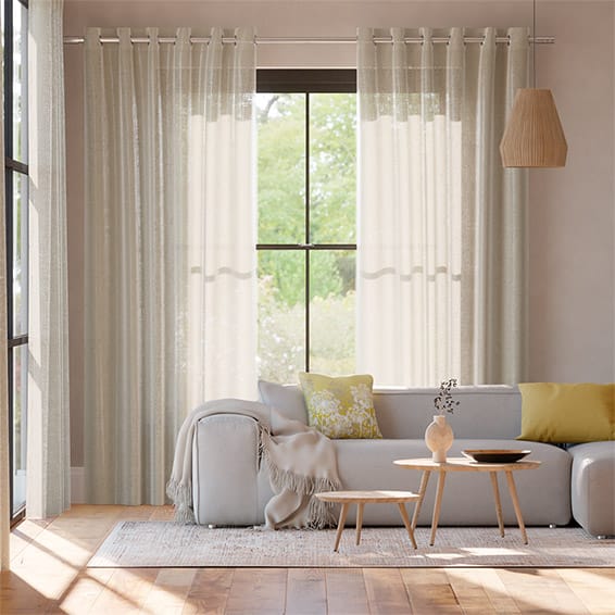 Lumiere Unlined Laurel Oatmeal Curtains