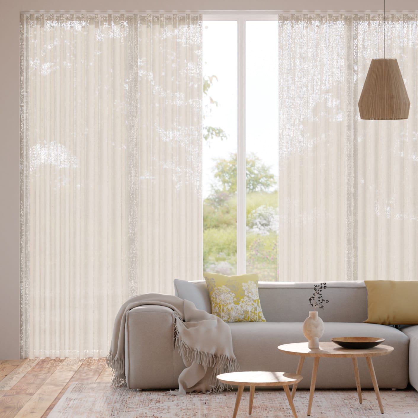 Lumiere Unlined Laurel Oatmeal Curtains