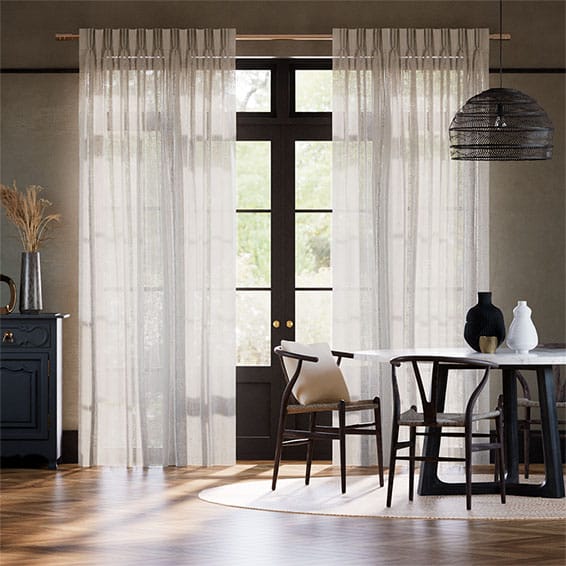 Lumiere Unlined Laurel Stone Curtains