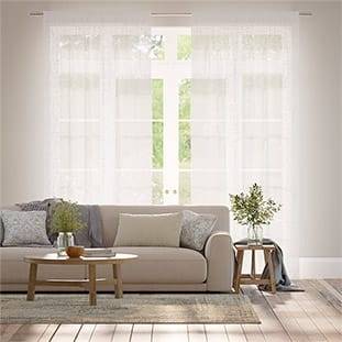 Lumiere Unlined Laurel White Curtains thumbnail image