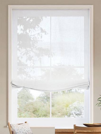 Lumiere Unlined Laurel White Roman Blind thumbnail image