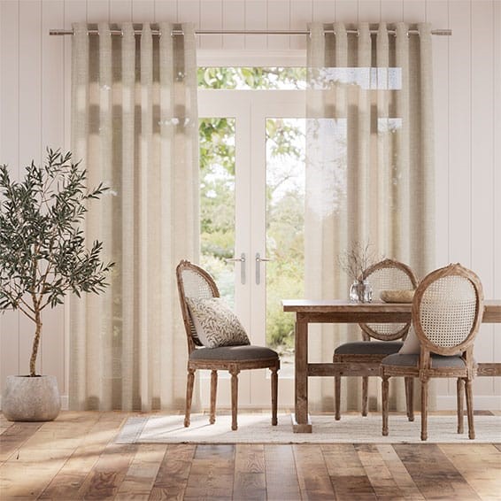 Lumiere Unlined Linen Hopsack Curtains