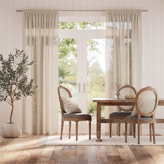 Lumiere Unlined Linen Hopsack Curtains