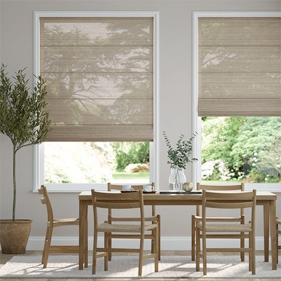 Lumiere Unlined Linen Hopsack Roman Blind