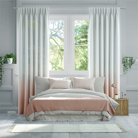 Lumiere Unlined Ombre Blush Curtains