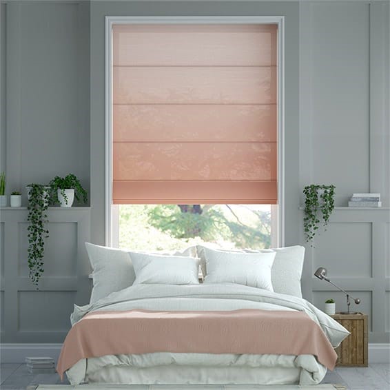 Lumiere Unlined Ombre Blush Roman Blind