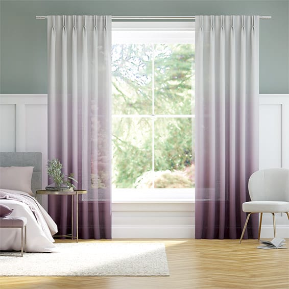 Lumiere Unlined Ombre Heather  Curtains