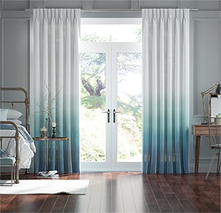 Lumiere Unlined Ombre Teal Curtains thumbnail image