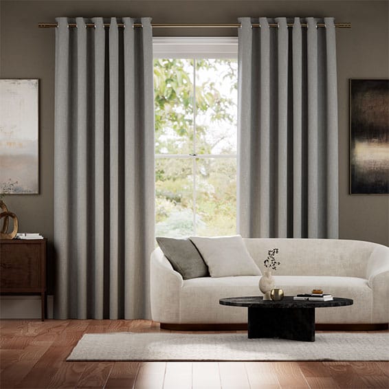 Luxe Chenille Silver Curtains