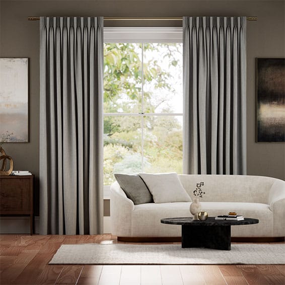 Luxe Chenille Silver Curtains