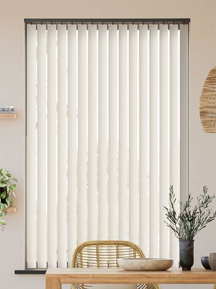 Luxe Sevilla Antique Cream and Black Vertical Blind thumbnail image