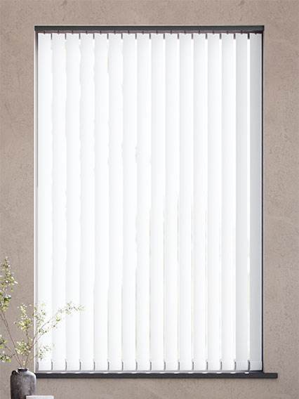 Luxe Sevilla Crisp White and Black Vertical Blind thumbnail image
