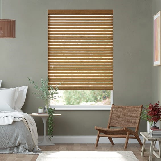 Macadamia Oak Wooden Blind - 50mm Slat