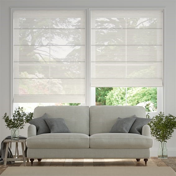 Madagascar Voile Neutral Roman Blind