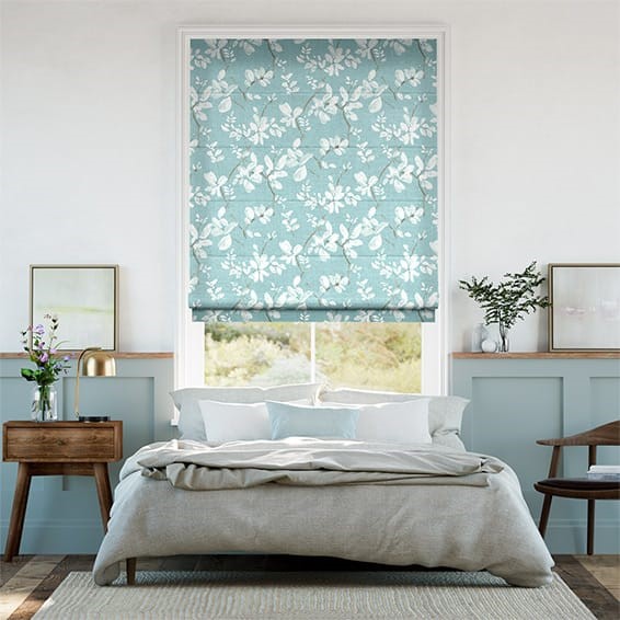 Madelyn Linen Duck Egg Roman Blind