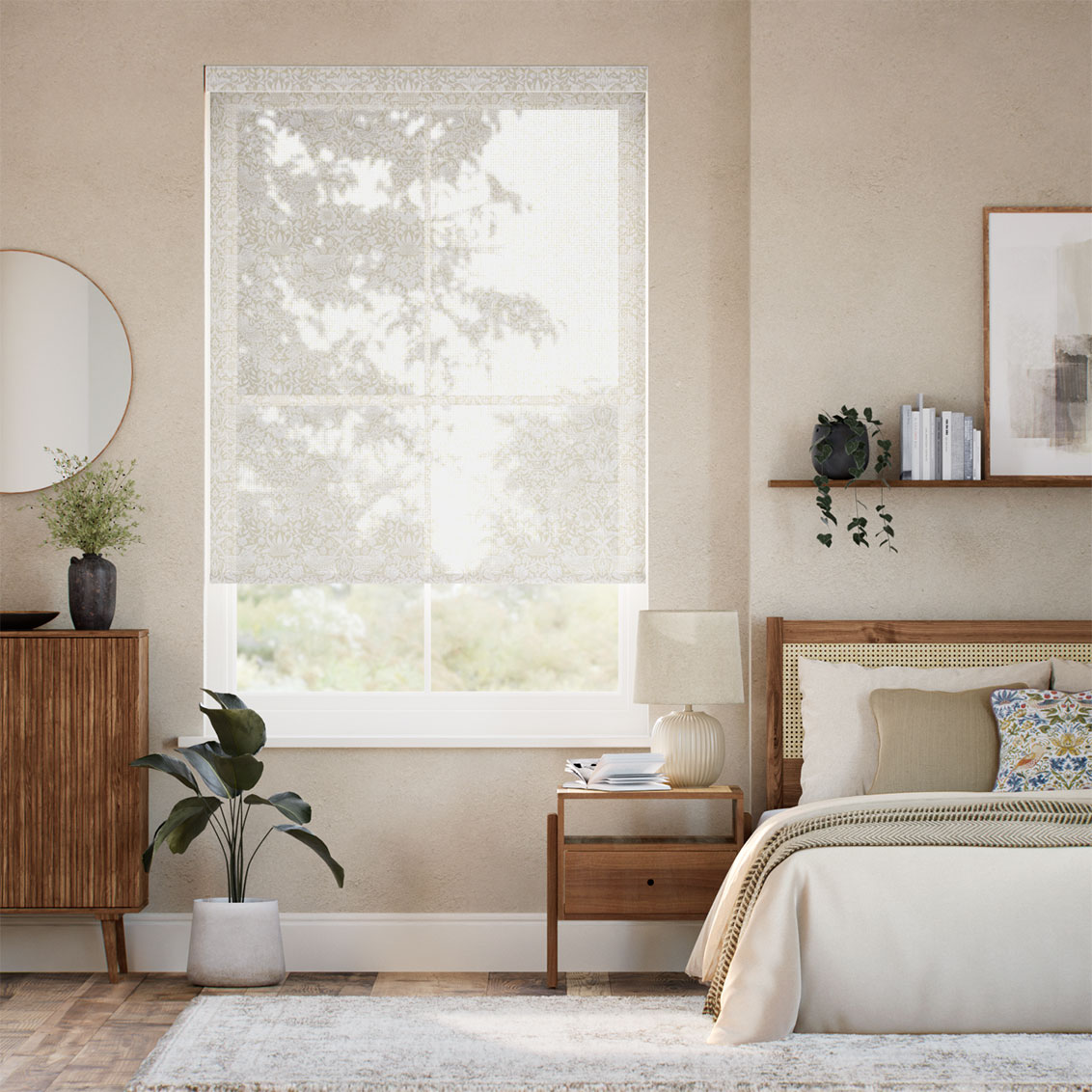 William Morris Strawberry Thief Neutral Roller Blind