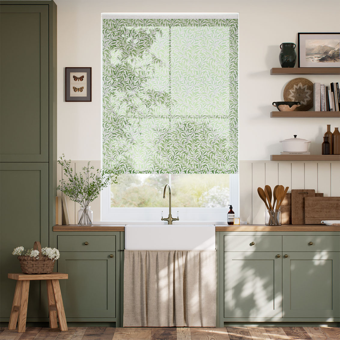 William Morris Willow Bough Vine Magic Screen Roller Blind