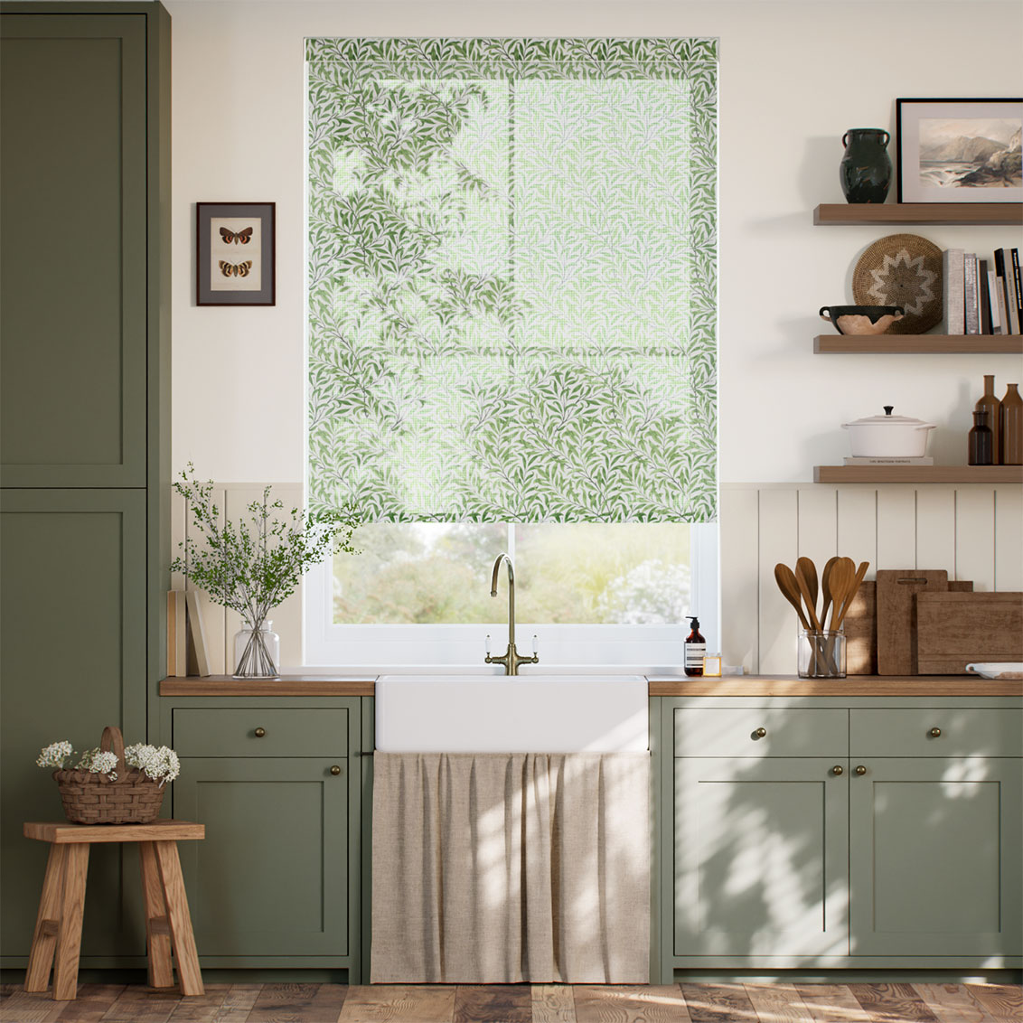 William Morris Willow Bough Vine Magic Screen Roller Blind