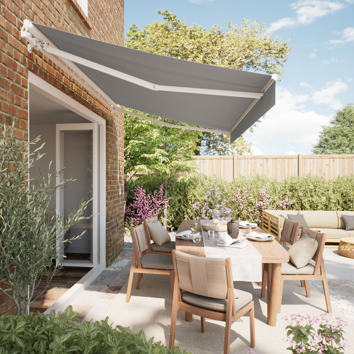 Malta Grey Open Cassette Awning