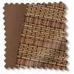 Electric Manila Cedar & Demerara Roman Blind swatch image