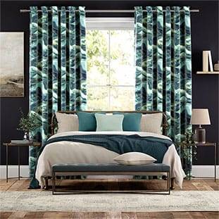 Marbled Velvet Jade Curtains thumbnail image