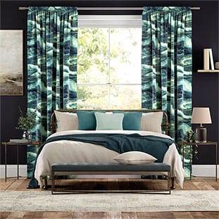 Marbled Velvet Jade Curtains thumbnail image