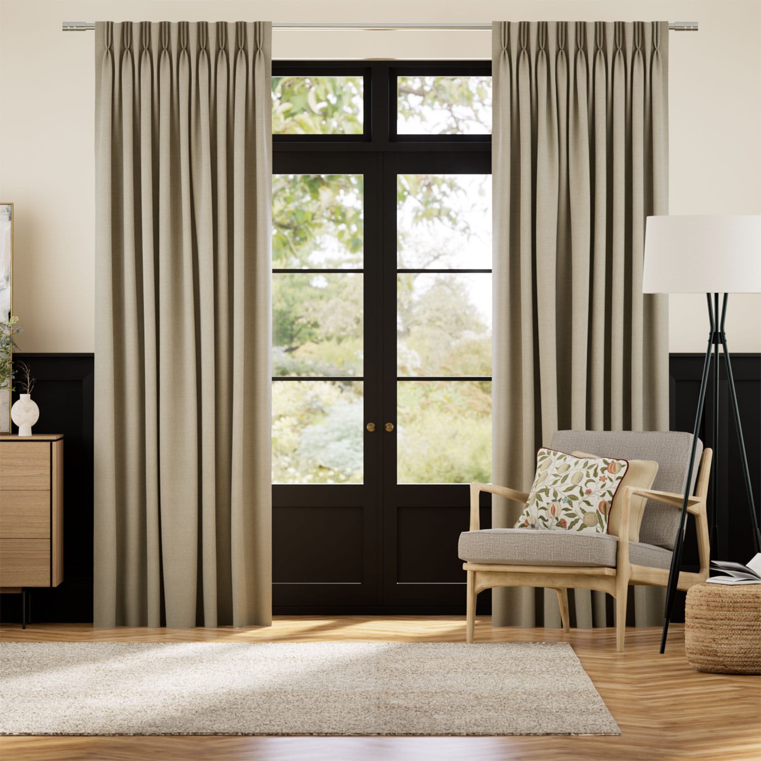 Marcella Warm Stone Curtains thumbnail image