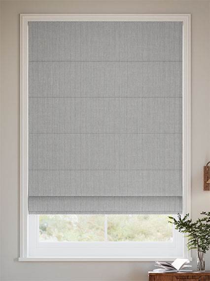 Marie Stripe Slate Roman Blind thumbnail image