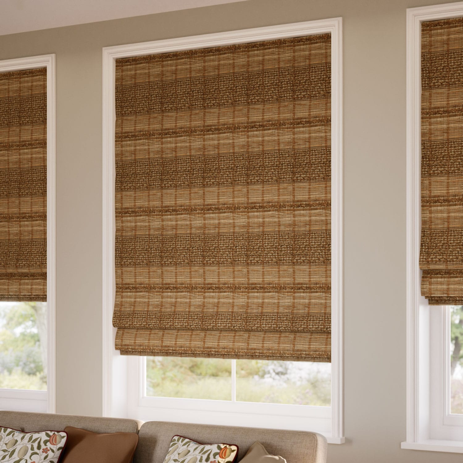 Marius Chestnut Roman Blind