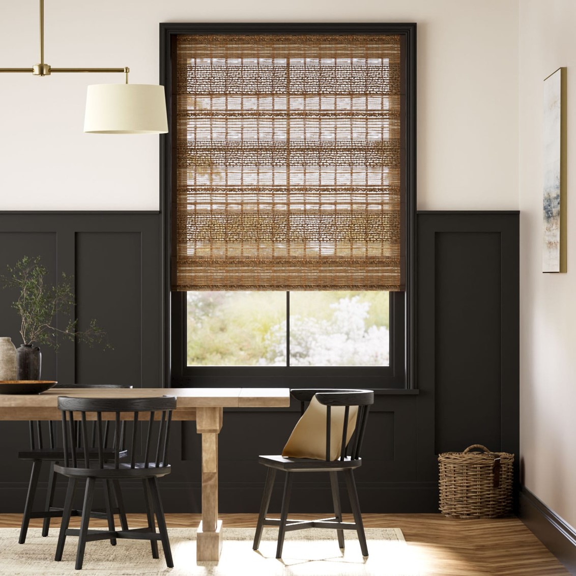 Marius Chestnut & Acorn Roman Blind