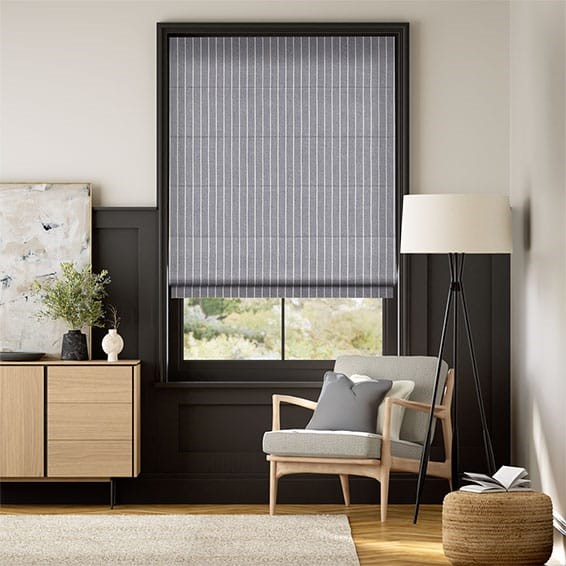 Marlow Steel Blue Roman Blind