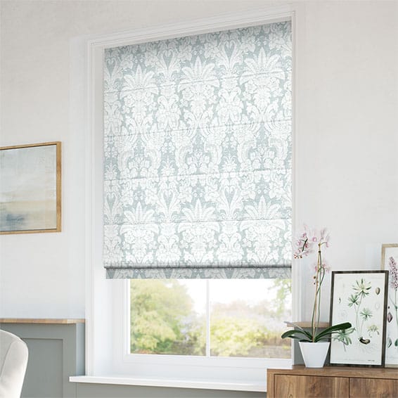 Martigues Smoke Green Roman Blind