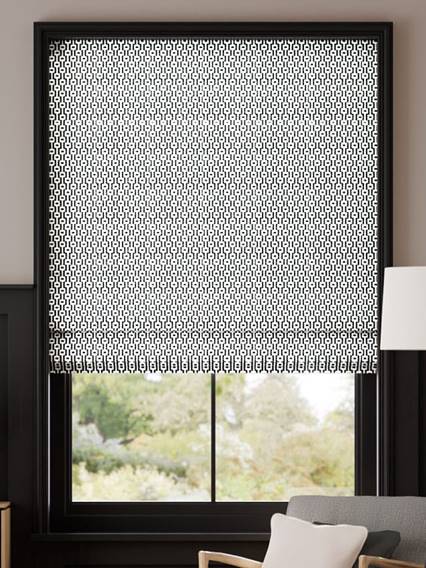 Maze Jacquard Charcoal Roman Blind thumbnail image