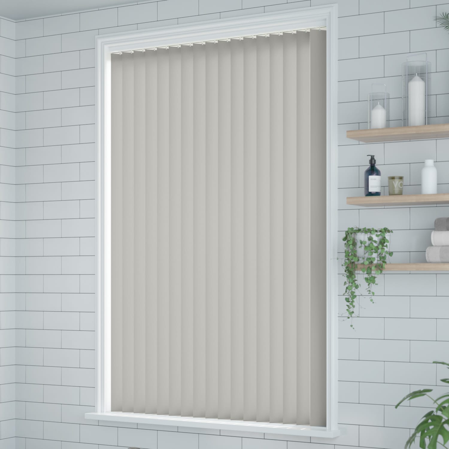 PVC Metropolis Cool Grey Blackout Vertical Blind