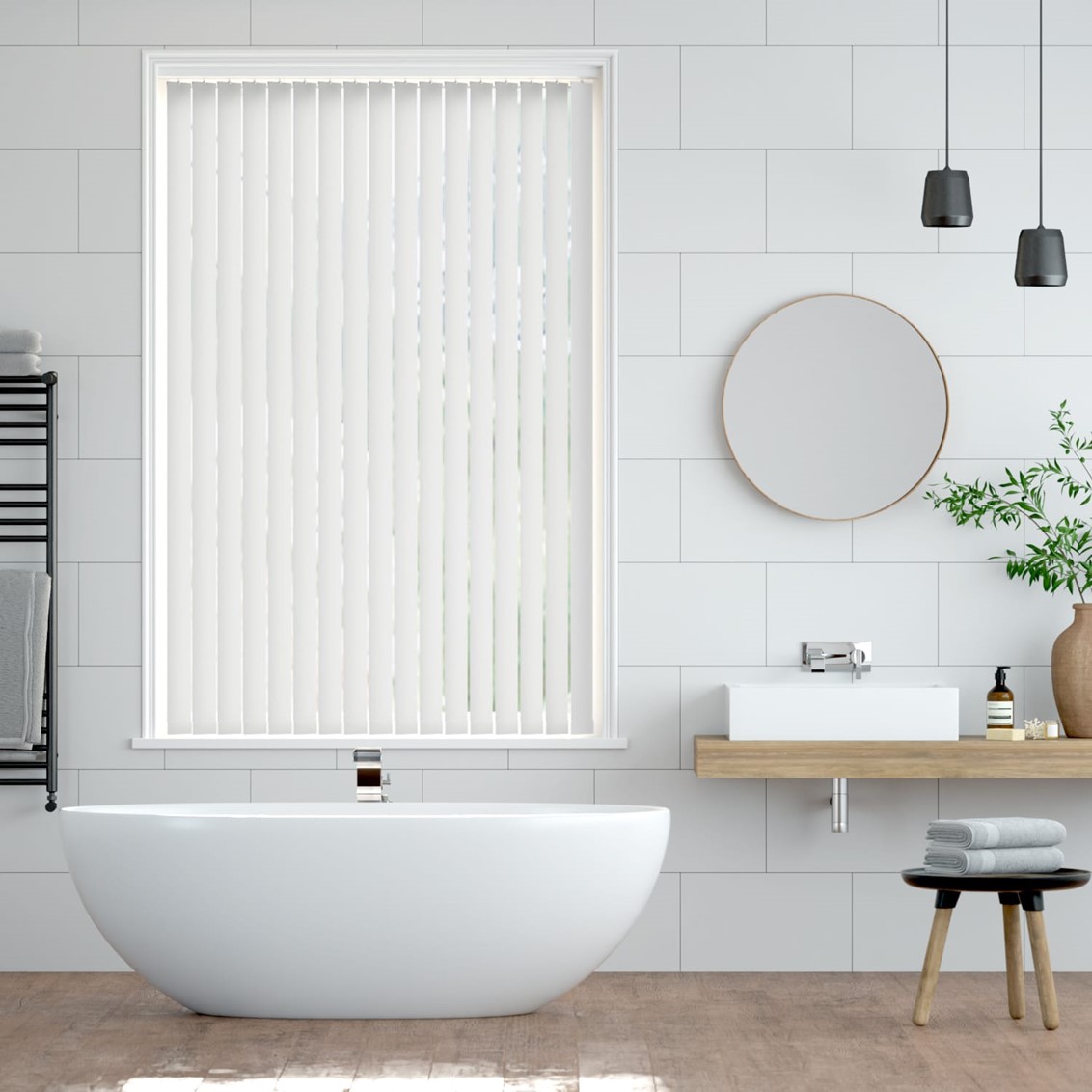 Metropolis PVC Cool White Vertical Blind