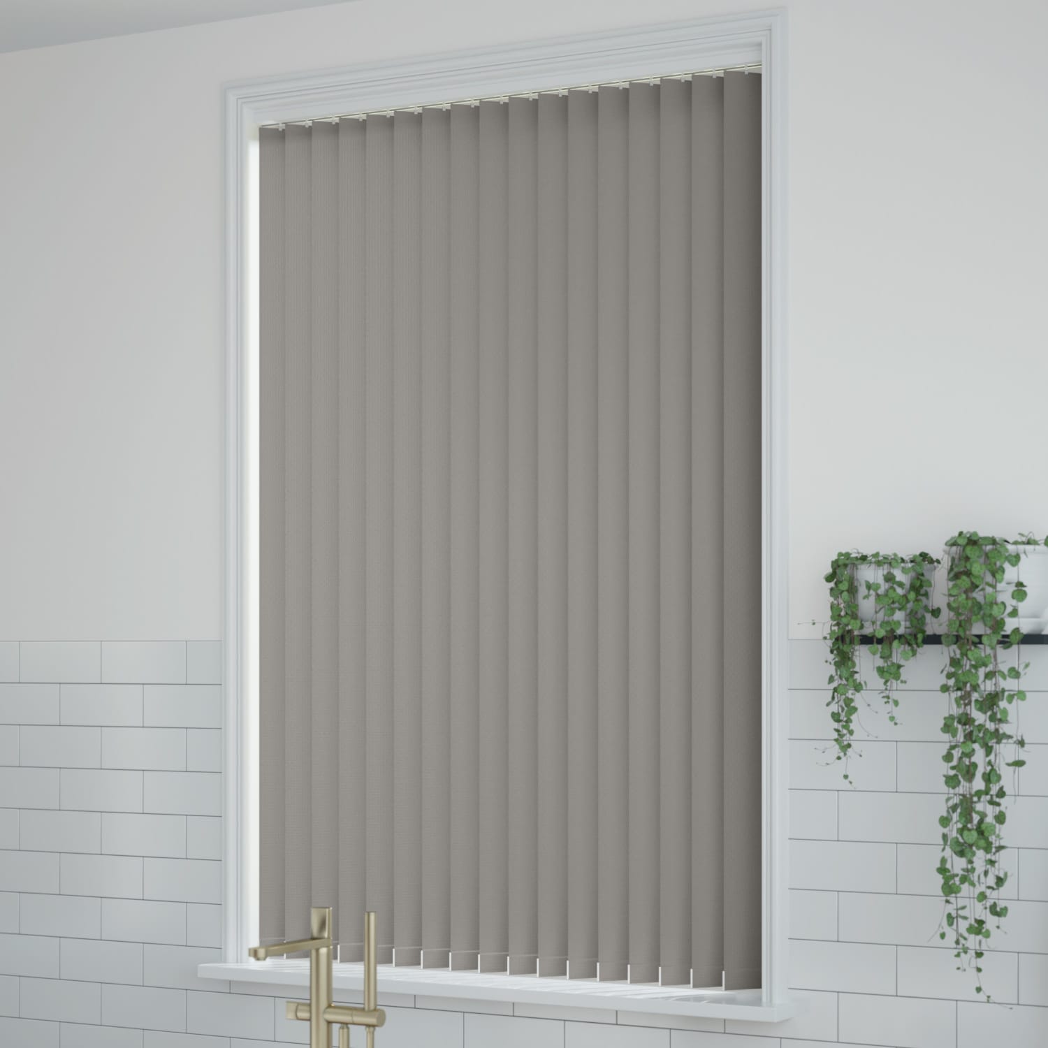 Metropolis PVC Pewter Vertical Blind