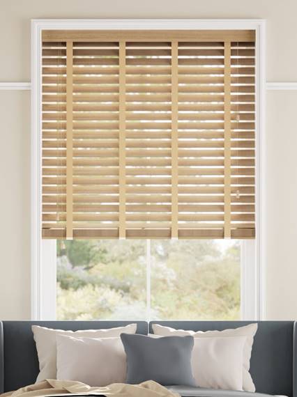 Metropolitan Classic Oak & Buff Wooden Blind thumbnail image