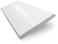 Electric Metropolitan Soft Gloss White Wooden Blind - 50mm Slat sample image